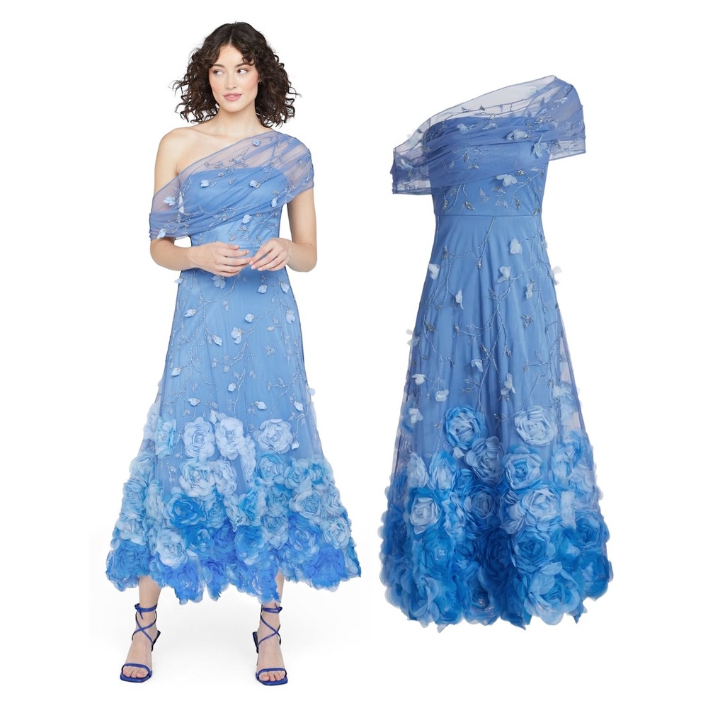 NEW Theia Meredith Floral Dress $995 -‎ Size 4